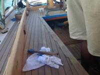 the cockpit was the worst damaged area on the boat