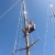 max up in the mast doing-leather work