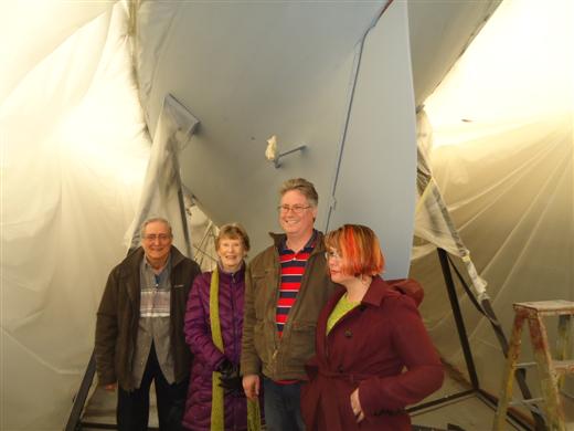 Stephens Family - (left to right) Sam, Carol, Olin (IV), and Marcy at Dorade