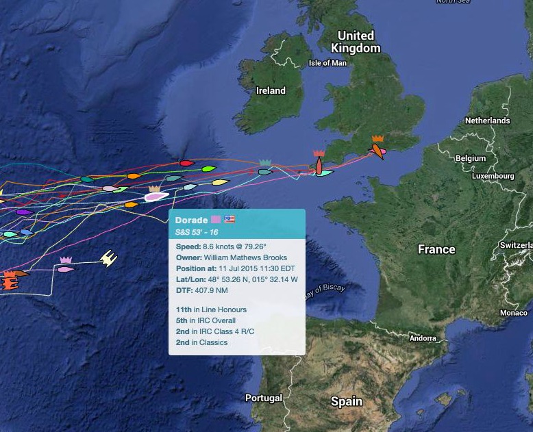 Follow Dorade in Real Time on YellowBrick Tracker